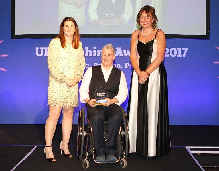 Anna Jackson receiving UK Coaching Award